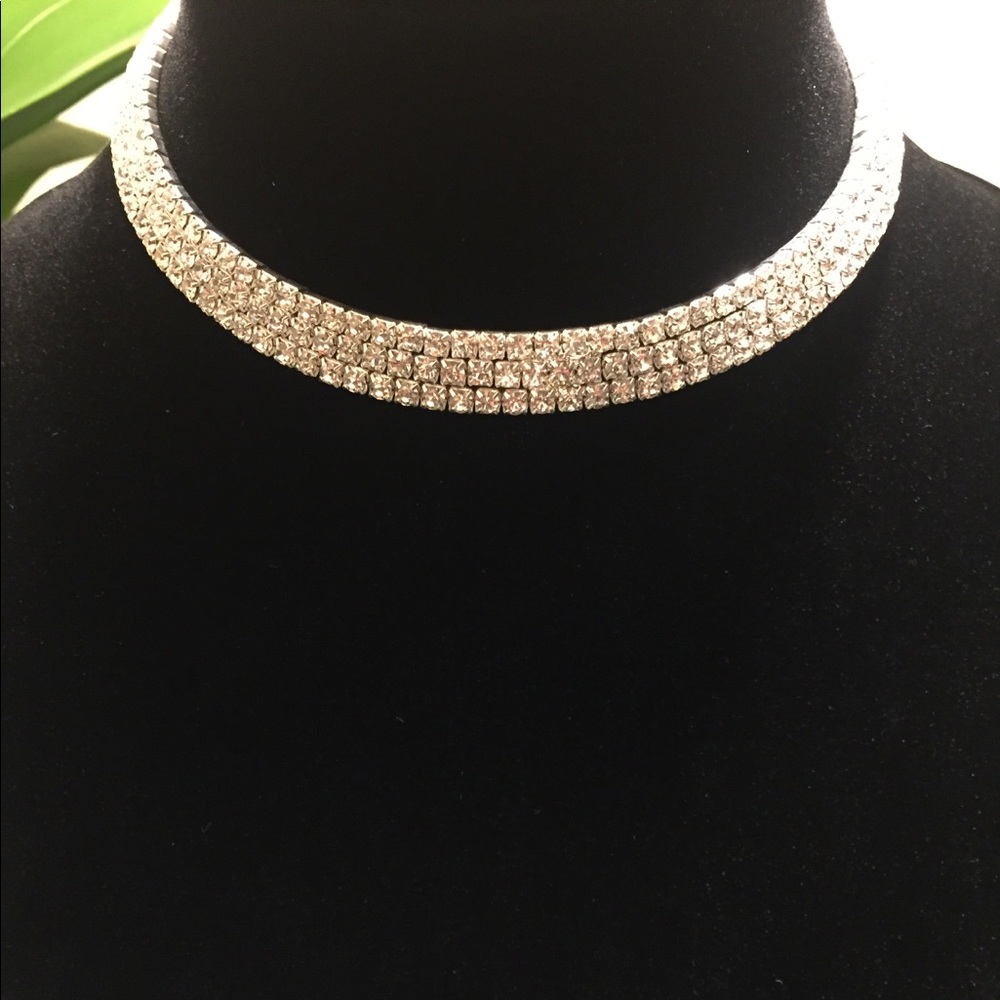Rhinestone choker